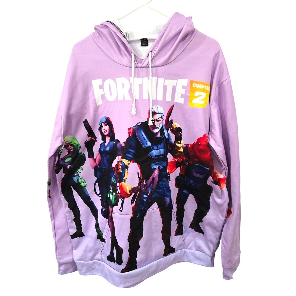 Fortnite Sz 4 XL Purple Chapter 2 Hoodie
